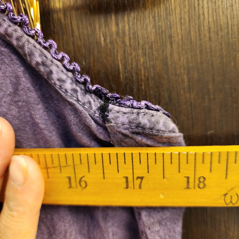 Boho Purple Sleeveless Embroidered India Dress S - Picture 4 of 6